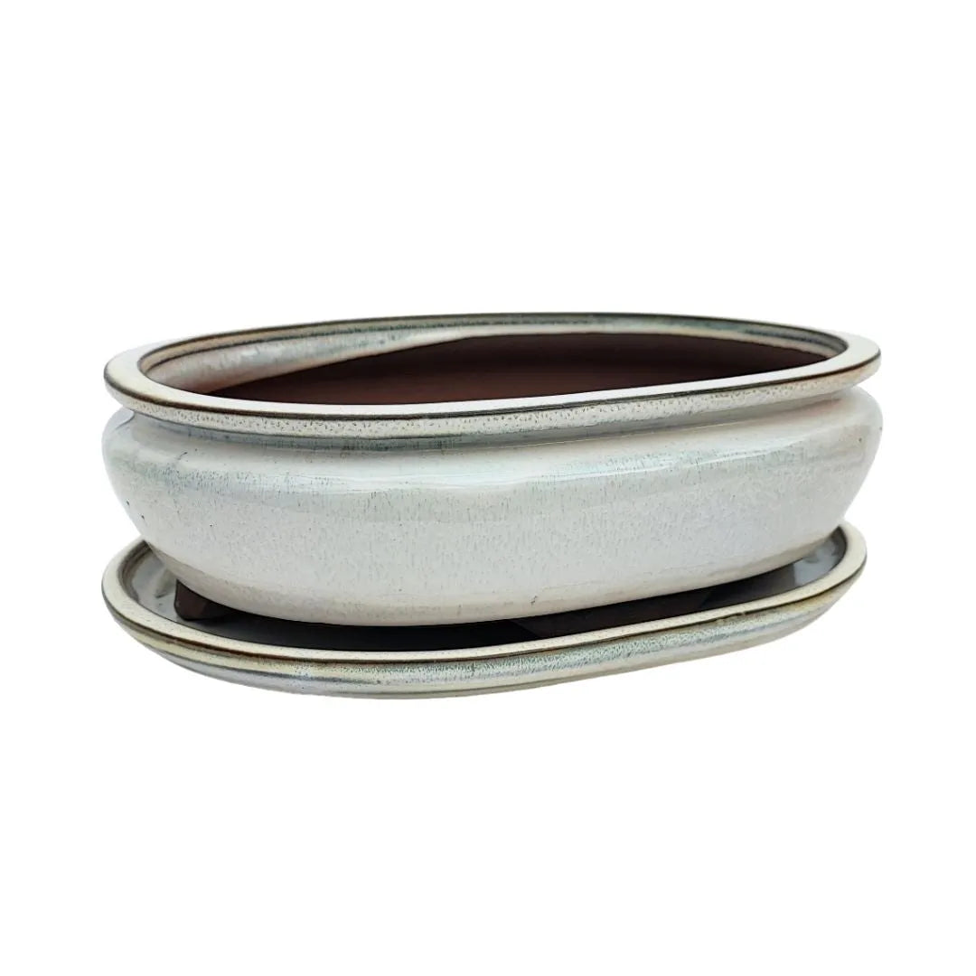 BASIC CLASS Vaso ovale con sottovaso colori - i Giardini di Giulia 
