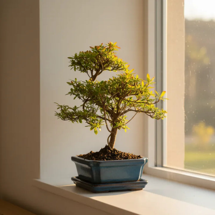 Bonsai Rhododendron Indicum - vista dall&