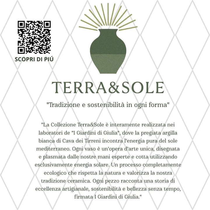Collezione Terra&amp;Sole I Giardini di Giulia vasi artigianali sostenibili in argilla bianca